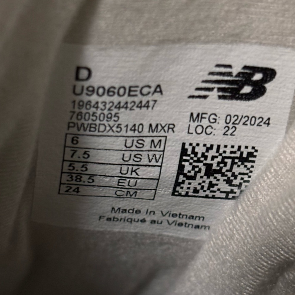 New Balance Cream and Gray Athletic Shoes - Picture 3 of 3